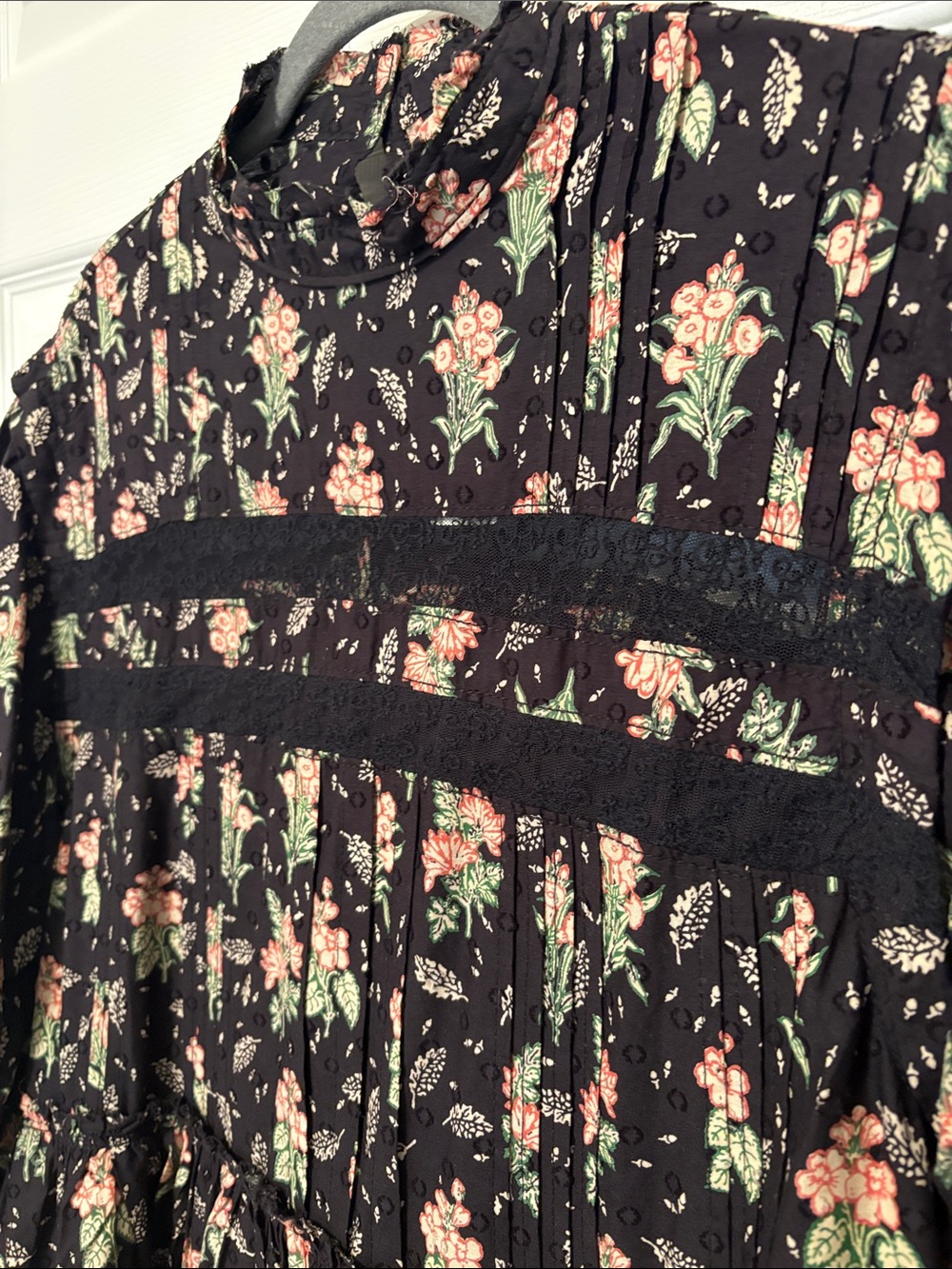 Pilcro by Anthropologie Black Floral Mini Dress Size L NWT - Picture 2 of 7